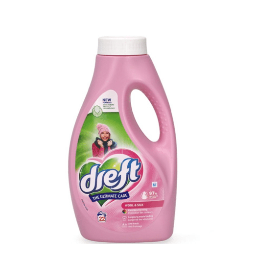 Dreft Wasmiddel Vloeibaar Wool & Silk 22 Scoops/990ml