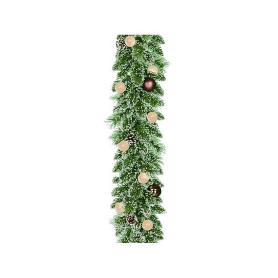 Kaprun Slinger Groen Frosted Koper 20l 180 Tips Battery Operated En Timer H270xd25cm