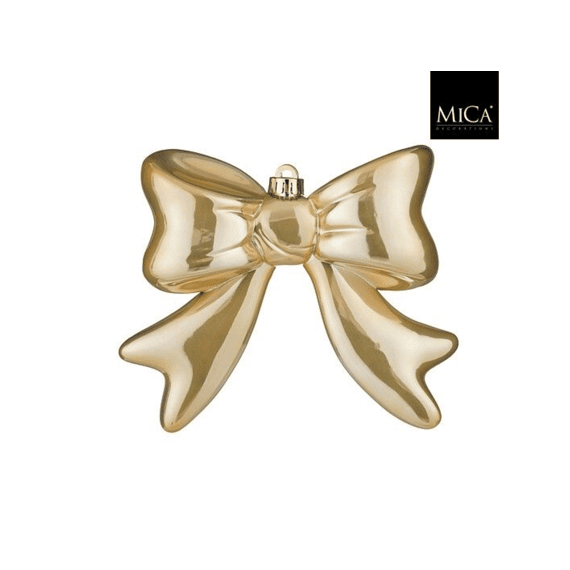 Mica Ornament Strik Goud L20xb6xh20cm
