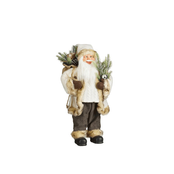 Mica Decoratie Kerstman Creme L30xb20xh60cm