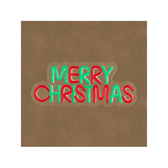 Neon Light Merry Christmas Multicolour 100l Ip44 Adapter Included En Timer L30xb12,5cm