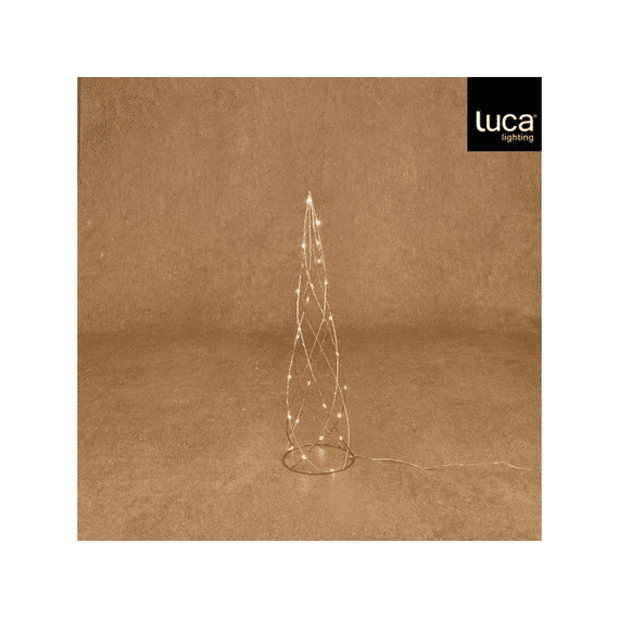 Kegel Champagne Warm Wit 30 Led Battery Operated En Timer H60xd16cm