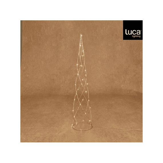 Kegel Champagne Warm Wit 40 Led Battery Operated En Timer H80xd18cm