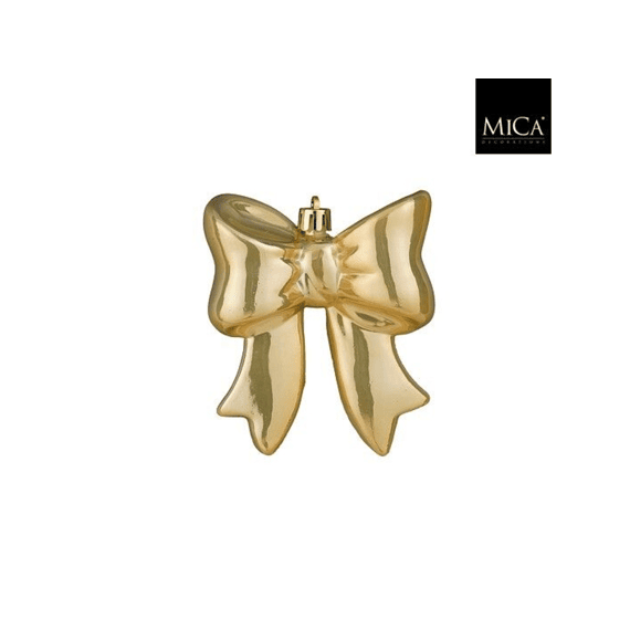 Mica Ornament Strik Goud L8,5xb3,5xh10cm
