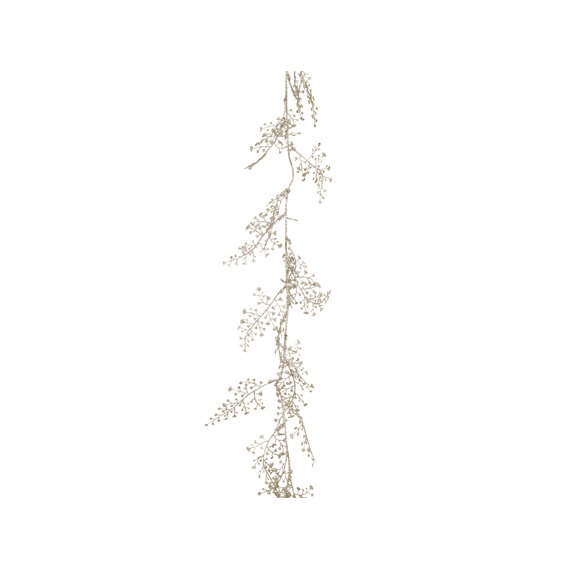 Mica Slinger Bladeren Champagne L180cm