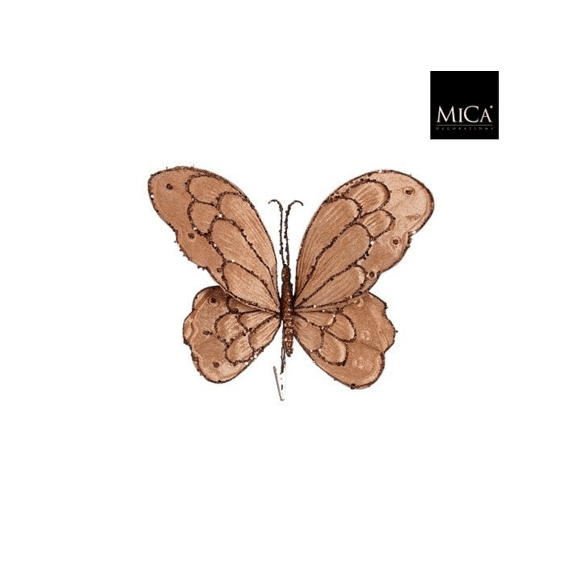 Mica Clip Vlinder Brons L34xb25xh5cm