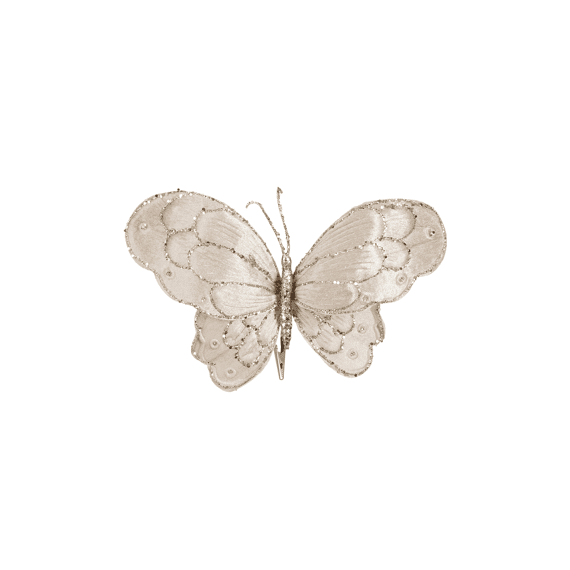 Mica Clip Vlinder Champagne L34xb25xh5cm