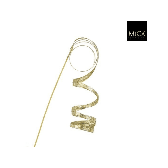 Mica Krul Tak Goud Glitter L48cm
