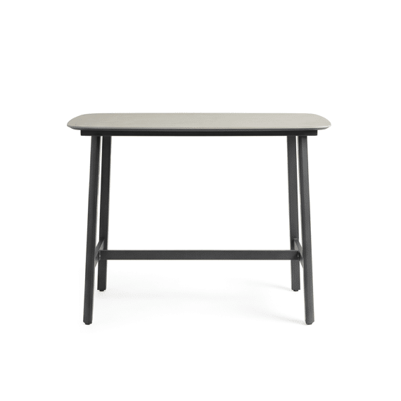 Belfort Bartafel Anthaciet Alu/sintered Stone 160x80xh108cm