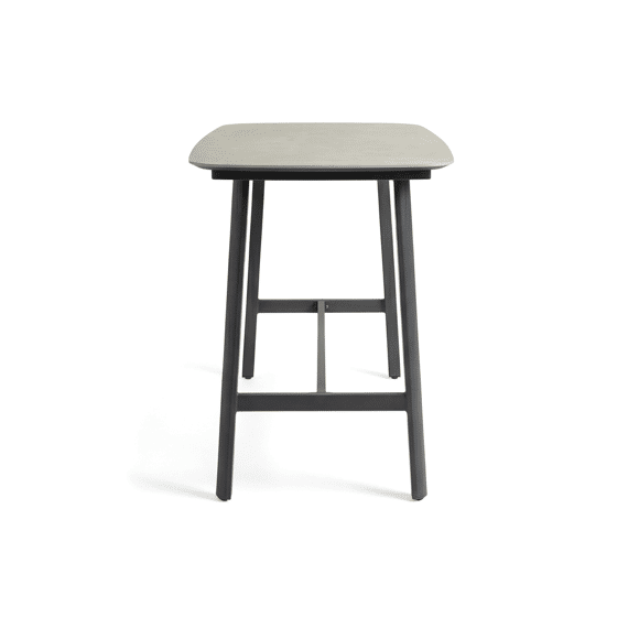 Belfort Bartafel Anthaciet Alu/sintered Stone 160x80xh108cm