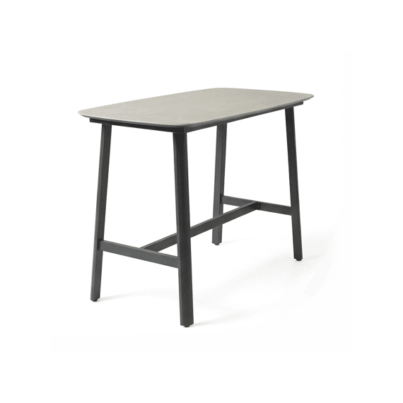 Belfort Bartafel Anthaciet Alu/sintered Stone 160x80xh108cm