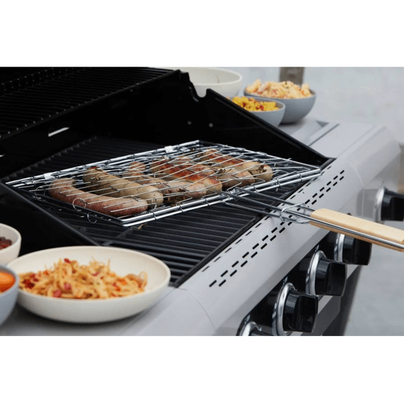 Barbecook Elastische Grill Uit Chroom En Hout 40x28cm