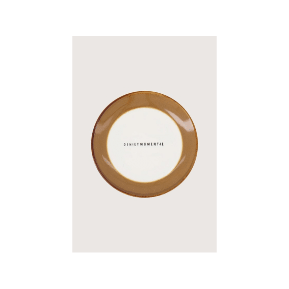 Zusss Gebaksbordje Genietmomentje Wit / Bruin