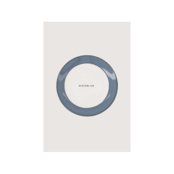 Zusss Gebaksbordje Heeeerlijk Wit / Blauw