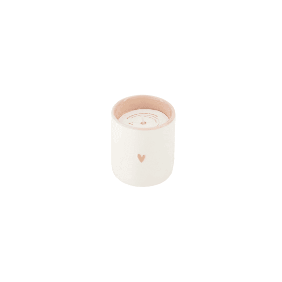 Zusss Geurkaars Keramiek Hieperdepiep Hoera Wit / Roze