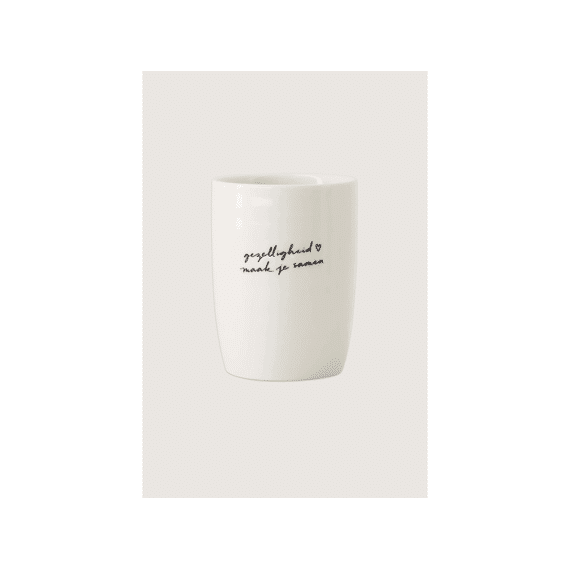 Zusss Koffiemok Gezelligheid Wit / Zwart