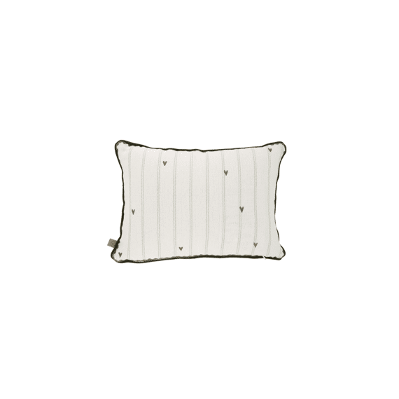 Zusss Kussen You Are The Sun Hartjes 35x25cm Off White / Groen