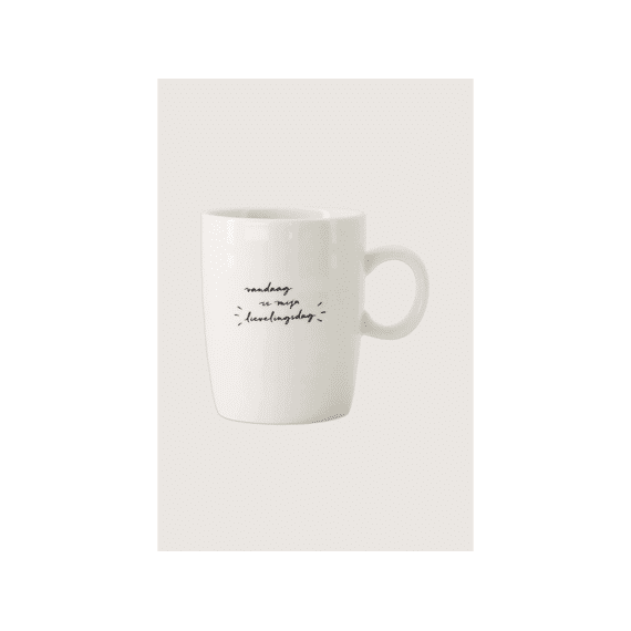 Zusss Theemok Lievelingsdag Wit / Zwart