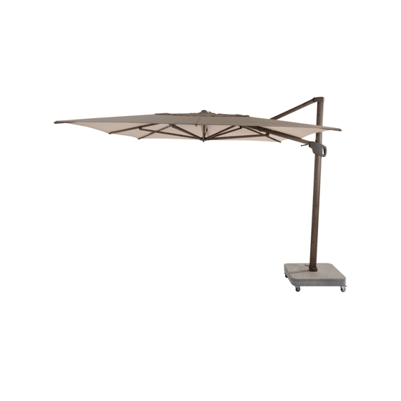 4 Seasons Parasol Hacienda 300x400cm Wenge Frame Beach + Voet 125kg + Wieltjes