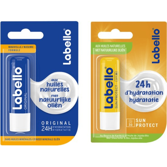 Labello Lippenbalsem Protect+ Spf10 Blister 2 Stuks