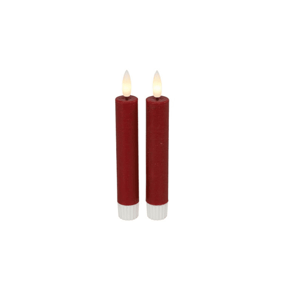 Dinerkaars Rustiek Ø2,2cm Led Rond Lyon S Rood 2x2x15cm Set/2