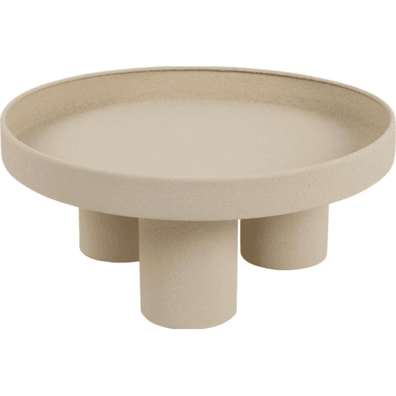 Plateau Rond Cullen S Crème 30x30x13cm