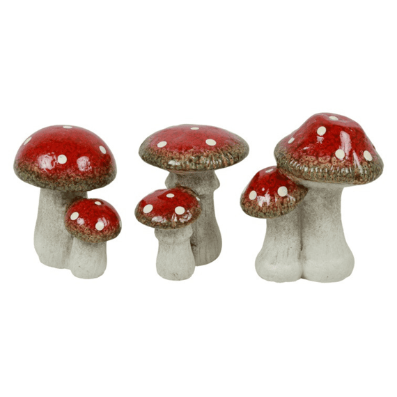 Paddenstoel Fallon 2x S Veelkleurig 11x8x13cm 3 Assortiment 