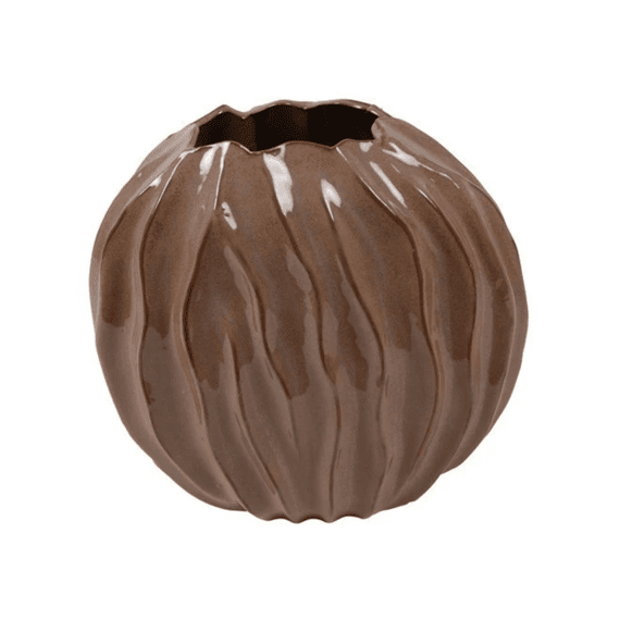 Vaas Ovaal Korali M Bruin 35x17x35cm