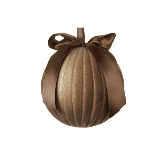 Kerstbal M.lint Str Amara S Taupe Ø12cm