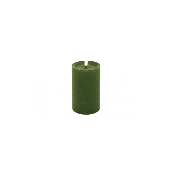 Stompkaars Velvet Ø7,5cm Led Rond Lyon L Lichtgroen 7,5x7,5x12,5cm