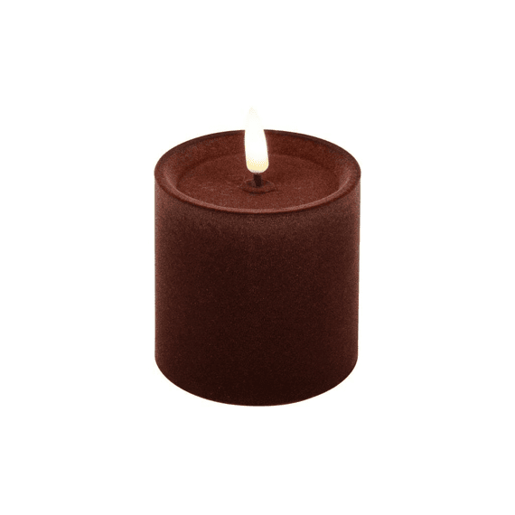 Stompkaars Velvet Ø7,5cm Led Rond Lyon S Dieppaars 7,5x7,5x7,5cm