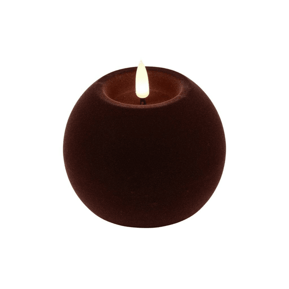 Bolkaars Velvet Led Rond Lyon M Dieppaars 10x10x7,8cm