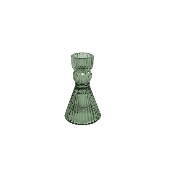 Kandelaar Rond Tara S Groen 6x6x10,5cm