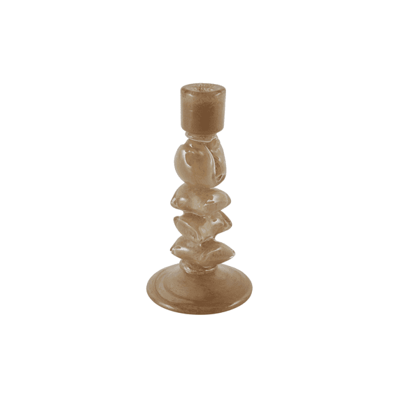 Kandelaar Rond Vickie M Bruin 11,5x11,5x22,5cm