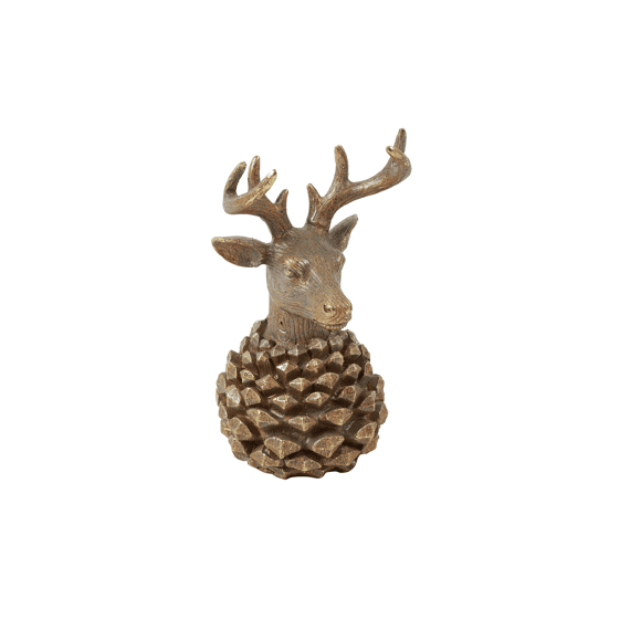 Dennenappel Hert Rixt S Goud 9x9x17cm