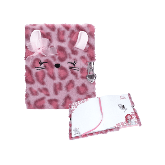 Topmodel Dagboek Met Slote Cosy Cat Roze