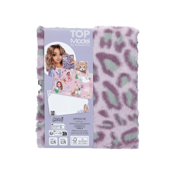 Topmodel Dagboek Met Slot Cosy Cat Lila