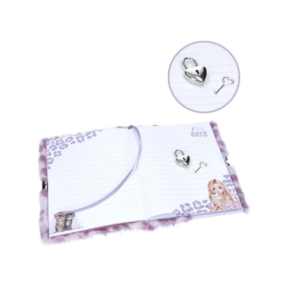 Topmodel Dagboek Met Slot Cosy Cat Lila