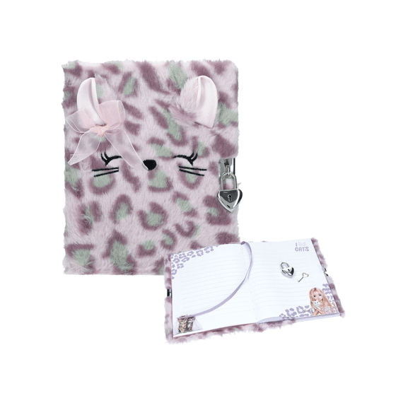 Topmodel Dagboek Met Slot Cosy Cat Lila