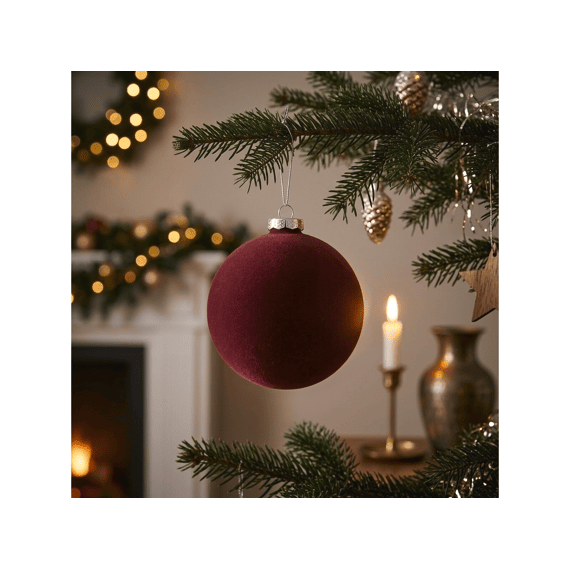 Kerstbal Velvana D10cm Glas