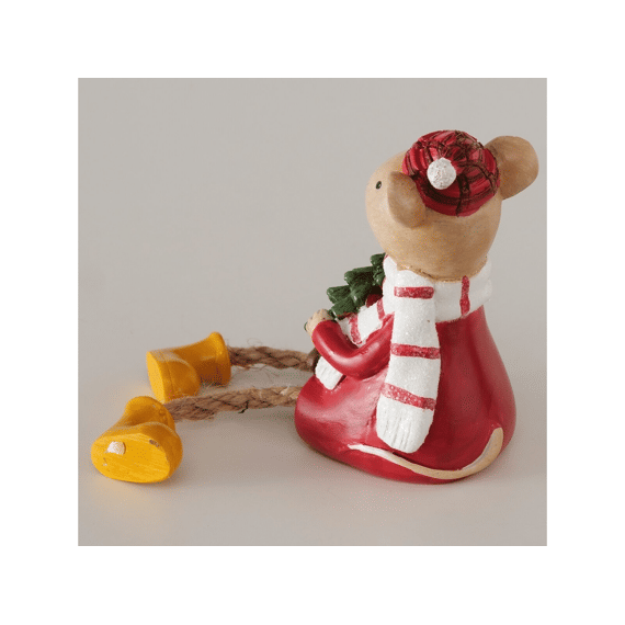 Randzitter Millie Muis H10.5cm Groen-rood 2assortiment