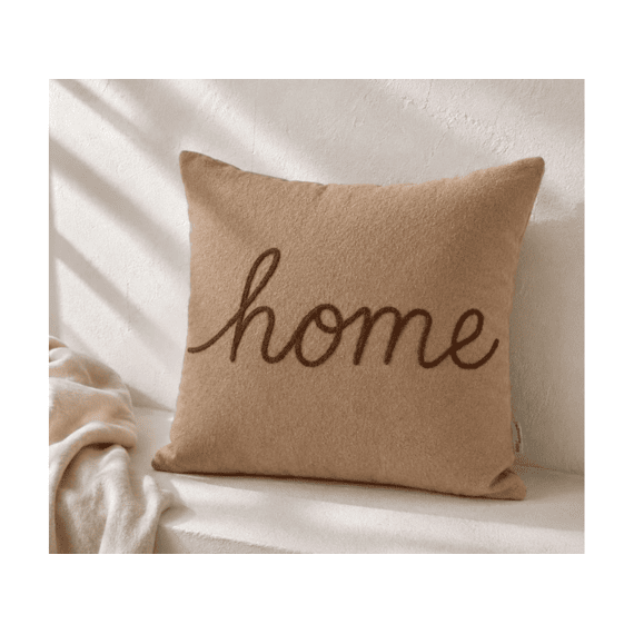 Kussen Home Polyester Vierkant Bruin