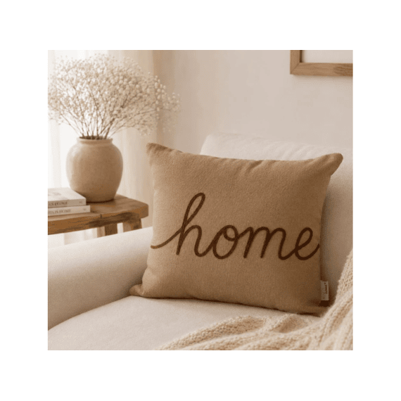 Kussen Home Polyester Vierkant Bruin