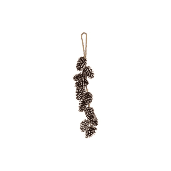Hanger Dennenappels 20x14x60cm Naturel/wit