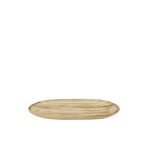 Dienblad Ovaal Paulownia Hout 43x27x3cm Naturel