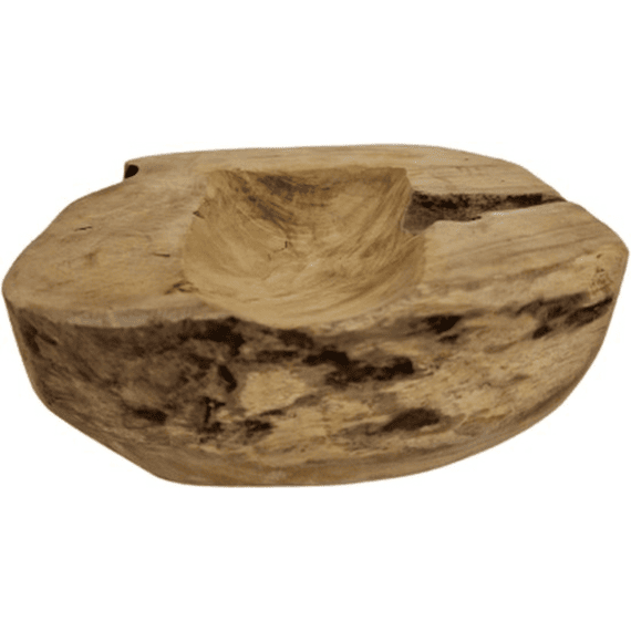 Wijnfleshouder 1 Fles Teak Hout 20x20x8cm Naturel