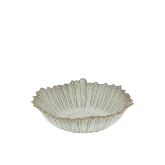 Bowl Keramiek 28x28x9cm Wit/blauw