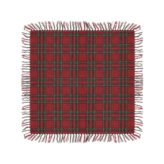 Tafelkleed Xmas Tartan 90x90cm Rood