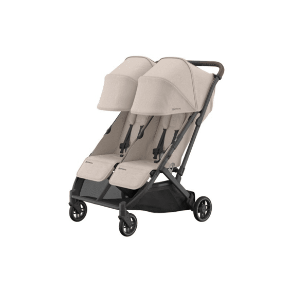 Uppa Baby Minu Duo Buggy Ada Sandstone Carbon Frame Met Kastanje Bruin Leder