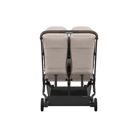 Uppa Baby Minu Duo Buggy Ada Sandstone Carbon Frame Met Kastanje Bruin Leder